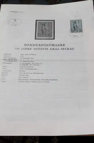 750 Jahre Diözese Graz-Seckau; 20.9.1968; Ankündigungsblatt/Ersttagsblatt