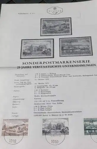25 Jahre Verstaatlichte Unternehmen; 15.10.1971; Ankündigungsblatt/Ersttagsblatt