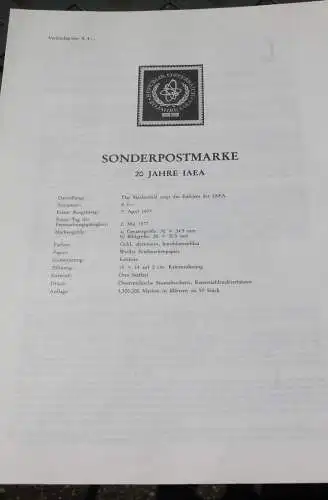 20 Jahre IAEA; 2.5.1977; Ankündigungsblatt