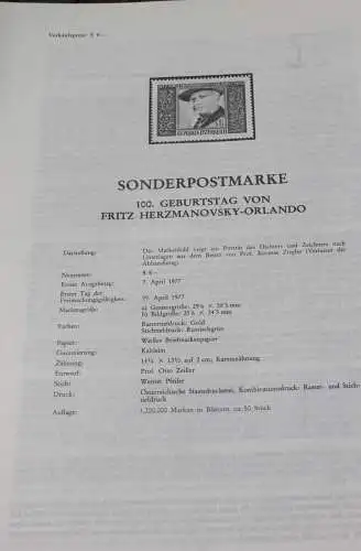 Fritz Herzmanovsky-Orlando; 29.4. 1977; Ankündigungsblatt