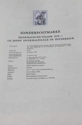 Schwarzdruck auf Schwarzdruckblatt Österreich zur Ausgabe: Denkmalschutzjahr 1975