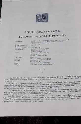 Schwarzdruck auf Schwarzdruckblatt Österreich zur Ausgabe: Europhotkongress Wien 1973