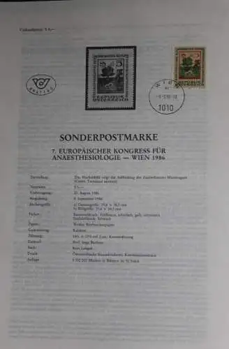 7. Europäischer Kongress für Anaesthesiologie ;  8.9.1986; Legende, Erläuterungsblatt