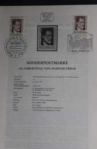 Sigmund Freud;  Ersttagsblatt, 6.5.1981