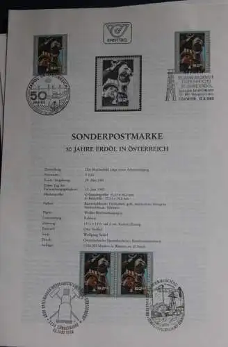 50 Jahre Erdöl in Österreich ; Ersttagsblatt, 12.6.1980