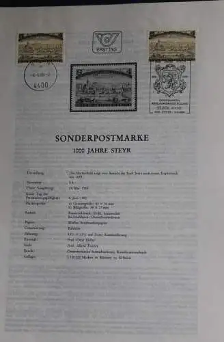 1000 Jahre Stadt Steyr ; Ersttagsblatt, 4.6.1980