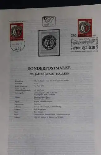 750 Jahre Stadt Hallein ; Ersttagsblatt, 30.4.1980