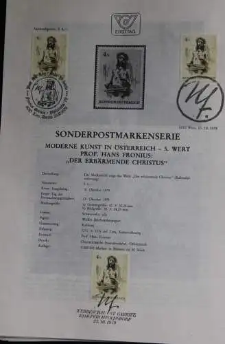 Moderne Kunst: Der erbärmende Christus;Ersttagsblatt, 23.10.1979