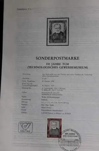 100 Jahre TGM; Ersttagsblatt, 19.10.1979