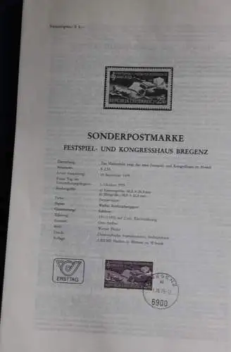 Festspiel- und Kongresshaus Bregenz; Ersttagsblatt, 1.10.1979
