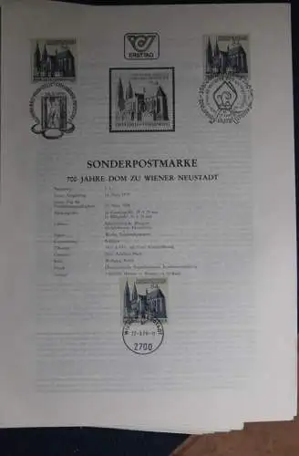 700 Jahre Dom zu Wiener Neustadt; Ersttagsblatt, 27.3.1979