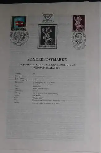 Menschenrechte;  Ersttagsblatt, 7.12.1978