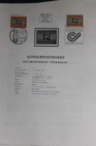 Für die Behinderten Österreichs; Ersttagsblatt, 2.10.1978