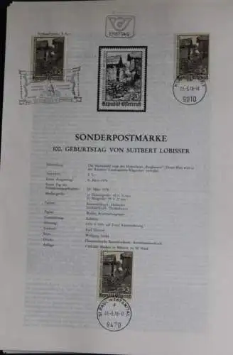 Suitbert Lobisser;  Ersttagsblatt, 23.3.1978