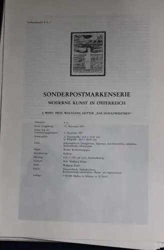 Moderne Kunst in Österreich: Das Donaumädchen 1977; Ankündigungsblatt, 2.12.1977;