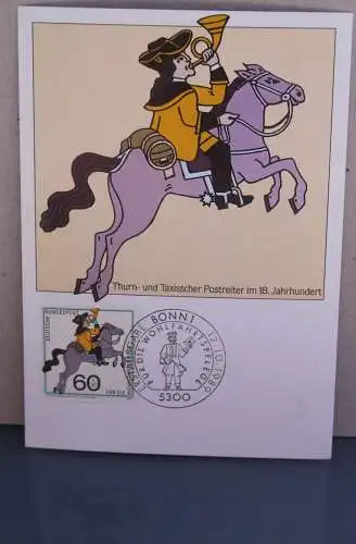 Wohlfahrtpflege 1989; Postreiter auf offiz. MK der Freien Wohlfahrtspflege