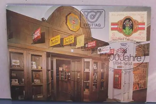 200 Jahre Austria Tabak, Österreich,  Maximumkarte, 1984
