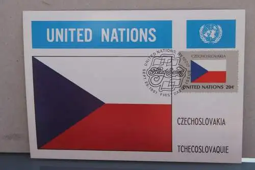 Czechoslovakia Maximumkarte, Offizielle  UNO-MK