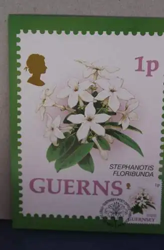 Guernsey; Set von 10 Blumen Maximumkarten; 15. März 1993