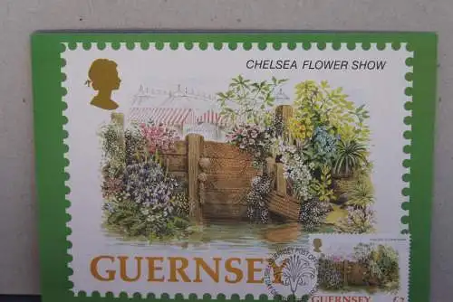 Guernsey; Set von 10 Blumen Maximumkarten; 15. März 1993