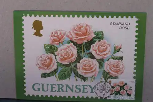 Guernsey; Set von 10 Blumen Maximumkarten; 15. März 1993