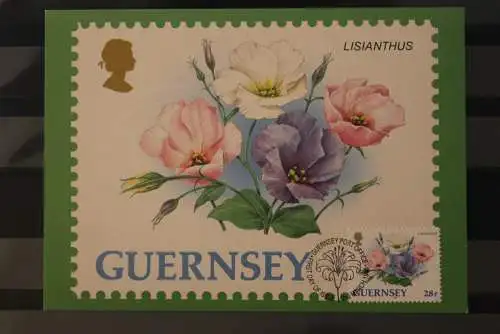 Guernsey; Set von 10 Blumen Maximumkarten; 15. März 1993