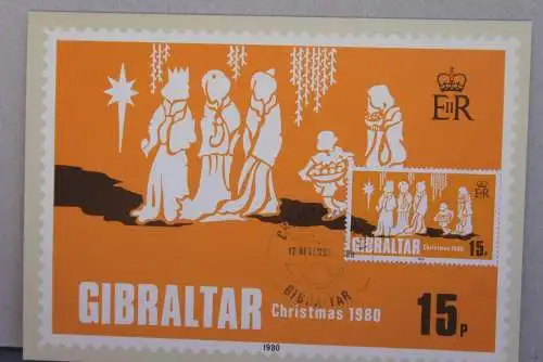 Gibraltar, Weihnachten 1980, Maximumkarte