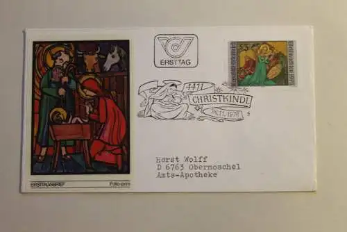 Christkindl - Brief 1976, Ersttagsbrief