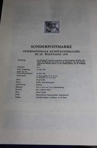 Intern. Kunstausstellung St. Wolfgang; Österreich Amtl. Schwarzdruck auf Schwarzdruckblatt 1976