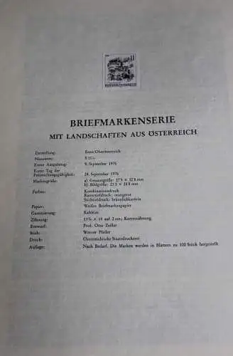 Landschaften aus Österreich: Enns / OÖ; Österreich Amtl. Schwarzdruck auf Schwarzdruckblatt 1976