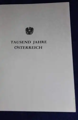 Tausend Jahre Österreich; Österreich Amtl. Schwarzdruck auf Schwarzdruckblatt 1976