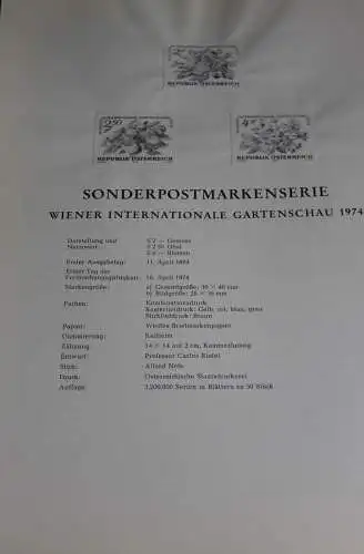 Wiener Internationale Gartenschau 1974; Österreich Amtl. Schwarzdruck auf Schwarzdruckblatt 1974