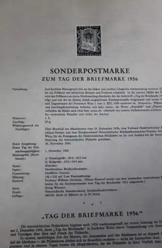 Österreich Amtl. Schwarzdruck auf Schwarzdruckblatt 1956 zur Ausgabe: Tag der Briefmarke 1956
