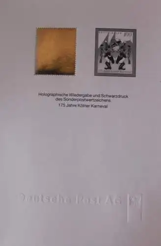 Deutschland, Hologramm-Marke des Ausgabe: Kölner Karneval; 4.2.1997; MiNr. 1903