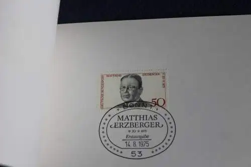 Ministerkarte zum Ausgabeanlaß:  "Matthias Erzberger", 14.8.1975; MiNr. 865