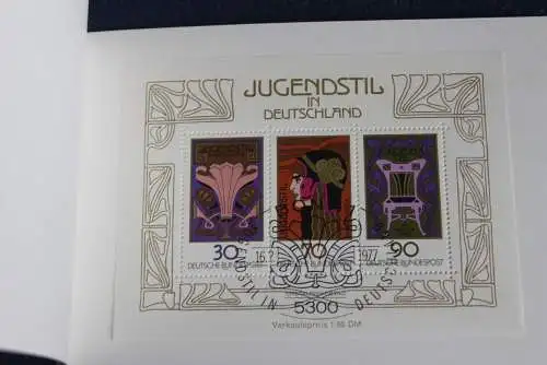 Ministerkarte zum Ausgabeanlaß:  "Jugendstil", 16.2.1977 ; MiNr. Block 14