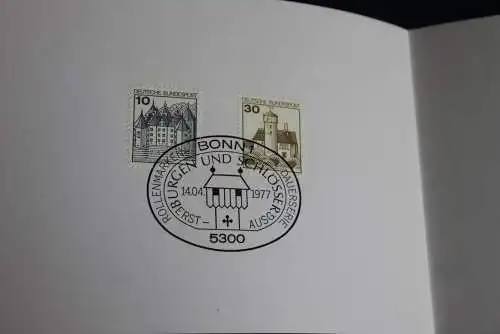 Ministerkarte zum Ausgabeanlaß:  "Burgen und Schlösser", 14.4.1977 ; MiNr. 913-14; Berlin: 532-34