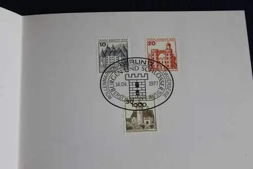 Ministerkarte zum Ausgabeanlaß:  "Burgen und Schlösser", 14.4.1977 ; MiNr. 913-14; Berlin: 532-34