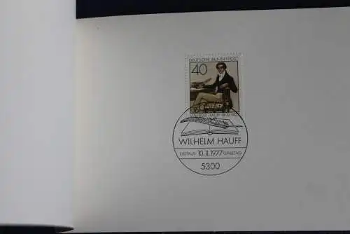 Ministerkarte zum Ausgabeanlaß:  "Wilhelm Hauff", 10.11.1977 ; MiNr. 954