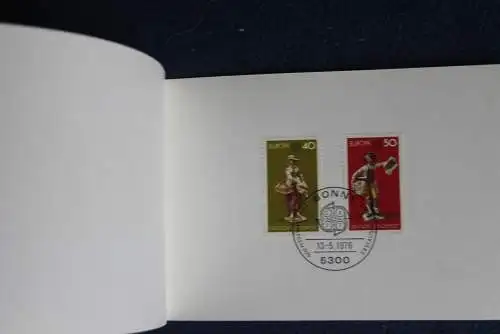 Ministerkarte zum Ausgabeanlaß:  "EUROPA - CEPT 1976", 13.5.1976 ; MiNr. 890-91