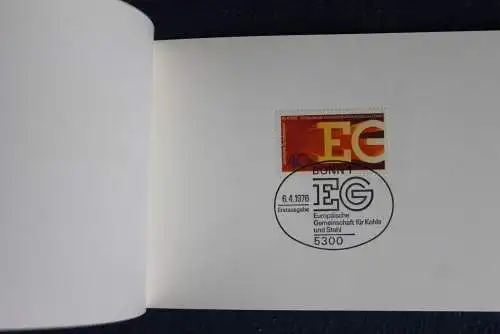 Ministerkarte zum Ausgabeanlaß:  "EG für Kohle und Stahl", 6.4.1976 ; MiNr. 880