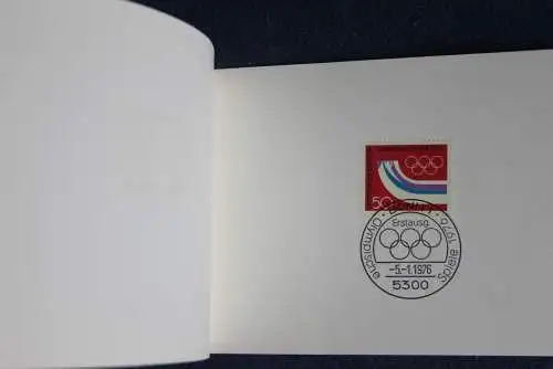 Ministerkarte zum Ausgabeanlaß:  "Olympische Winterspiele 1976", 5.1.1976 ; MiNr. 875