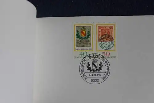 Ministerkarte zum Ausgabeanlaß:  "Tag der Briefmarke 1978" 12.10.1978 ; MiNr. 980-81