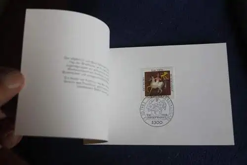 Silberkarte; Zentrale Klappkarte mit Postwertzeichen - Kontaktgabe: Tag der Briefmarke 1983, 13.10.1983, MiNr. 1192
