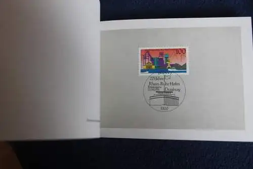 Ministerkarte zum Ausgabeanlaß: "Rhein-Ruhr-Hafen Duisburg "; 12.9.1991; MiNr. 1558