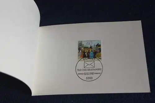 Ministerkarte zum Ausgabeanlaß: "Tag der Briefmarke 1981 "; 8.10.1981; MiNr. 1112