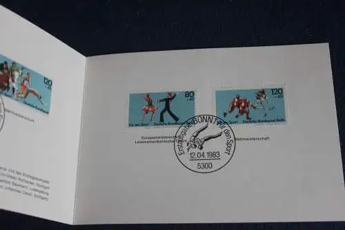 Ministerkarte zum Ausgabeanlaß: "Für den Sport 1983", 12.4.1983; MiNr. 1172-73; Berlin: 698-99