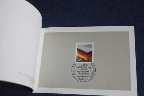 Ministerkarte zum Ausgabeanlaß: "Eingliederung Heimatvertriebener Deutscher" ; 12.11.1985; MiNr. 1265