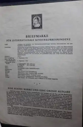 Schwarzdruck auf Schwarzdruckblatt; Ausgabe: Internationale Kinderkorrespondenz; 3. Sept. 1952