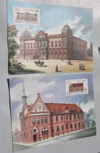 DDR; Satz von 4 MK "Historische Postgebäude" 1987; MiNr. 3067-70